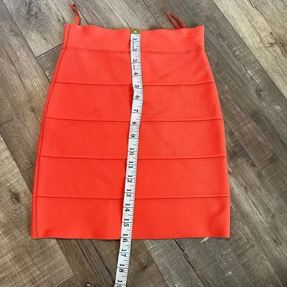 BCBG bandage mini skirt orange size xs